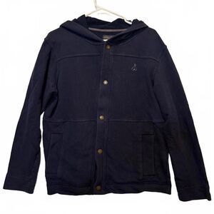Pendleton Womens Small Snap Front Hoodie Jacket Blue Casual Cotton Blend